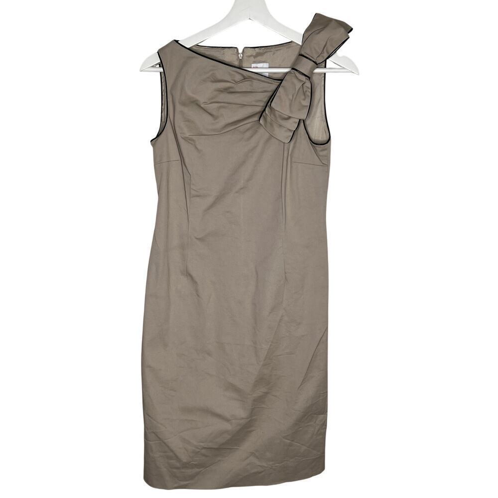 Red Valentino Bow Trim Sleeveless Knee Length Shift Dress Women's Size 44 - Picture 2 of 11